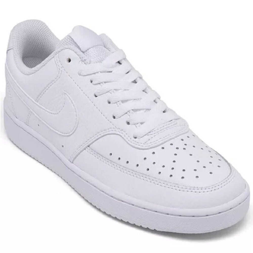 Nike Women's White Court Vision Low Everyday Sneakers Size 9.5